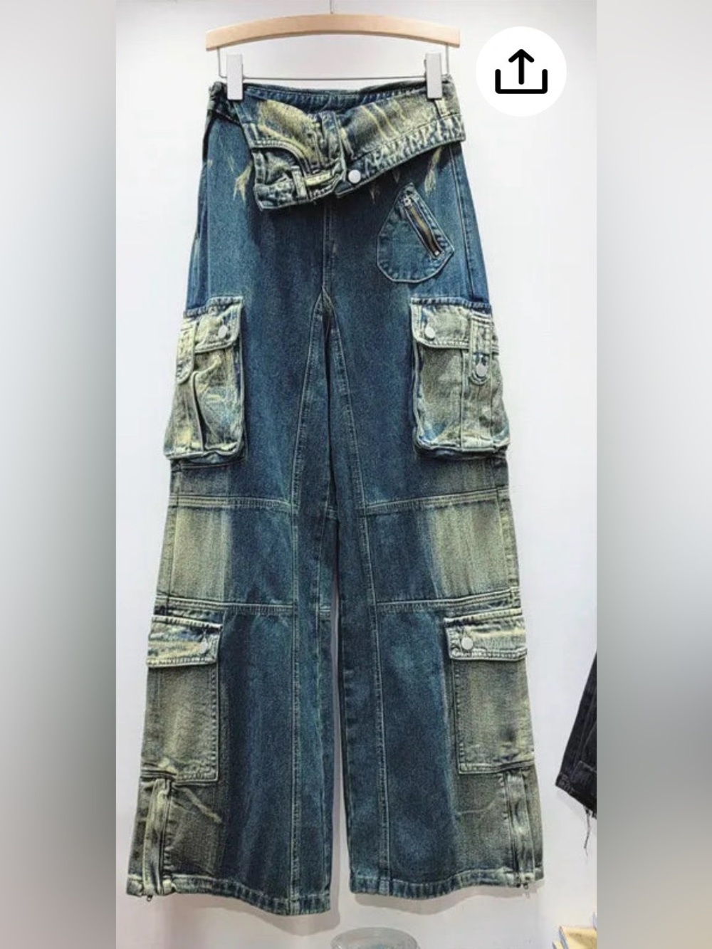 Y2K wide leg toxic denim fade